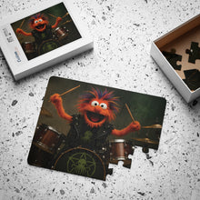 Load image into Gallery viewer, Heavy Metal Drummer Kid&#39;s Puzzle (Cthulhu&#39;s ABCs, 30-Piece)
